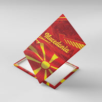 Macedonia Canvas Wall Art Flag Color Inspired