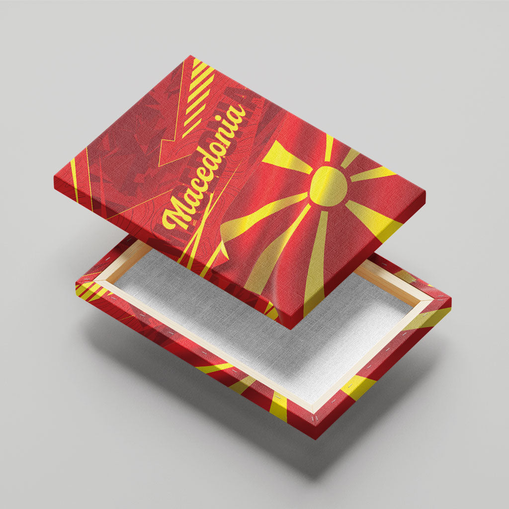 Macedonia Canvas Wall Art Flag Color Inspired