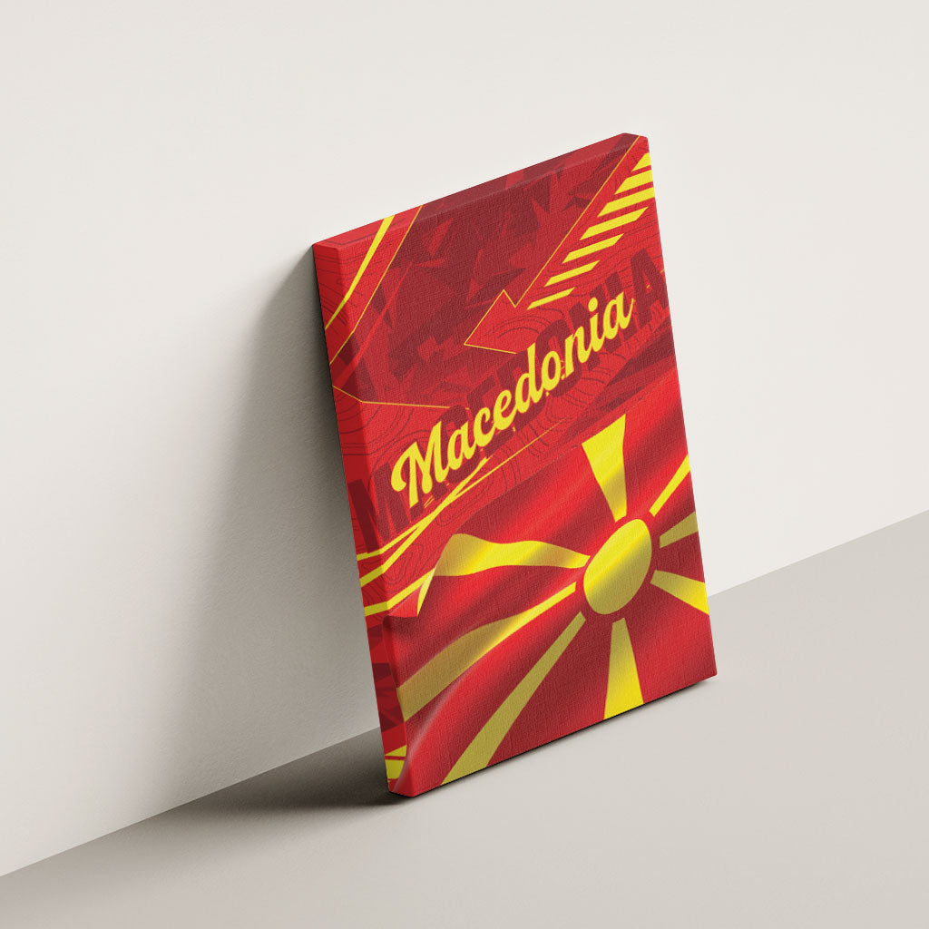 Macedonia Canvas Wall Art Flag Color Inspired