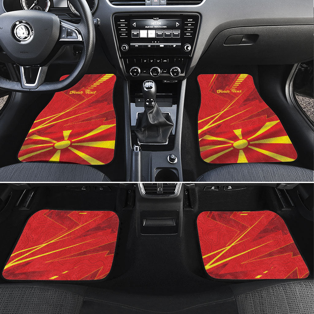 Personalised Macedonia Car Mats Flag Color Inspired