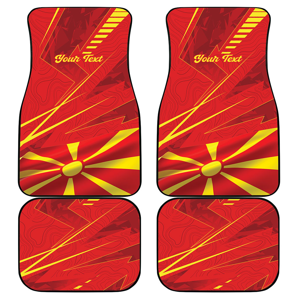 Personalised Macedonia Car Mats Flag Color Inspired
