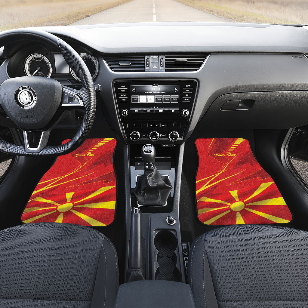 Personalised Macedonia Car Mats Flag Color Inspired