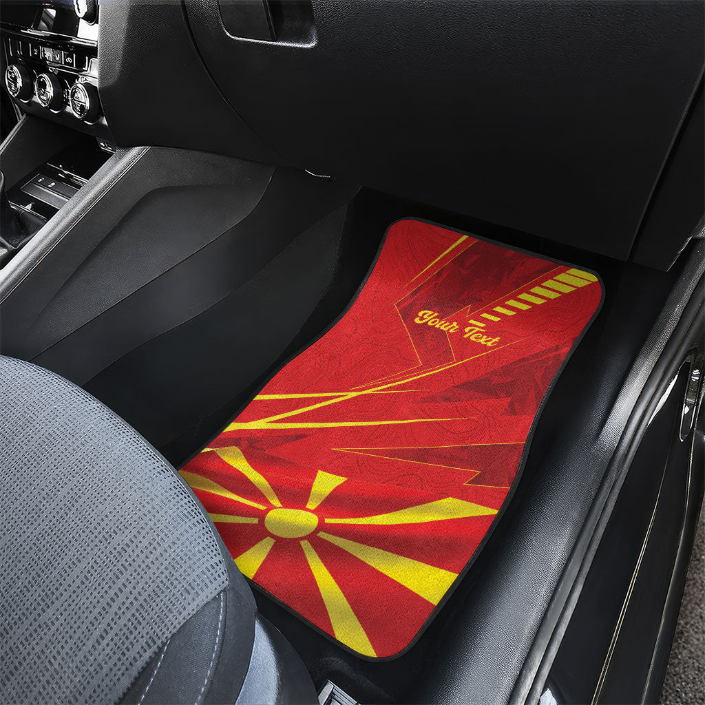 Personalised Macedonia Car Mats Flag Color Inspired