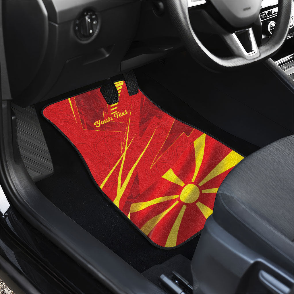 Personalised Macedonia Car Mats Flag Color Inspired