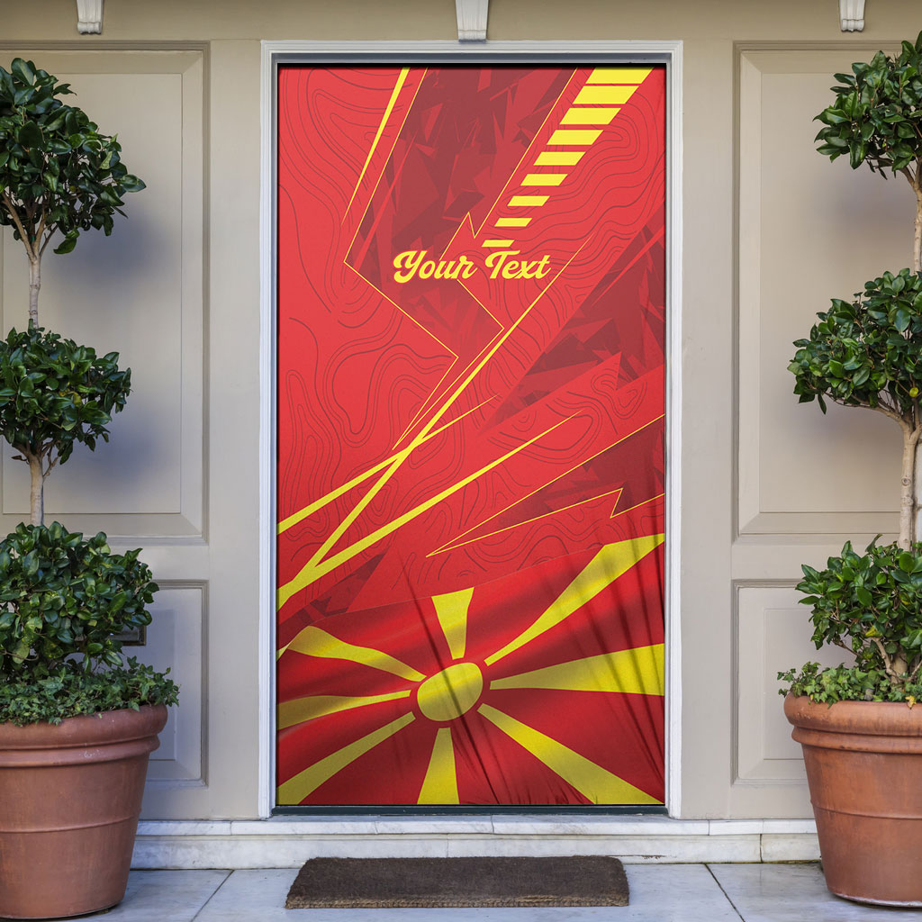 Personalised Macedonia Door Cover Flag Color Inspired