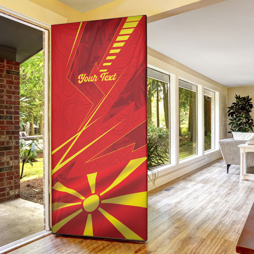 Personalised Macedonia Door Cover Flag Color Inspired