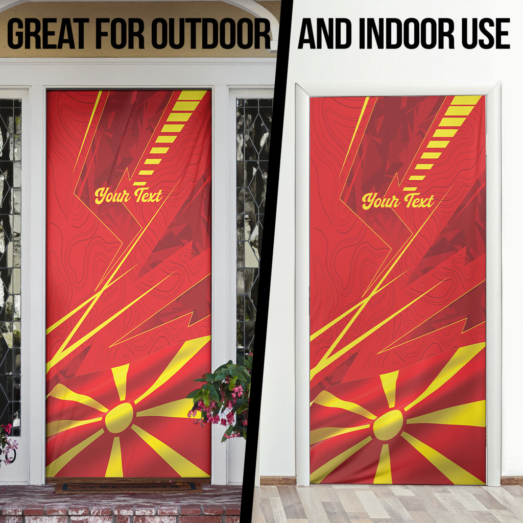 Personalised Macedonia Door Cover Flag Color Inspired