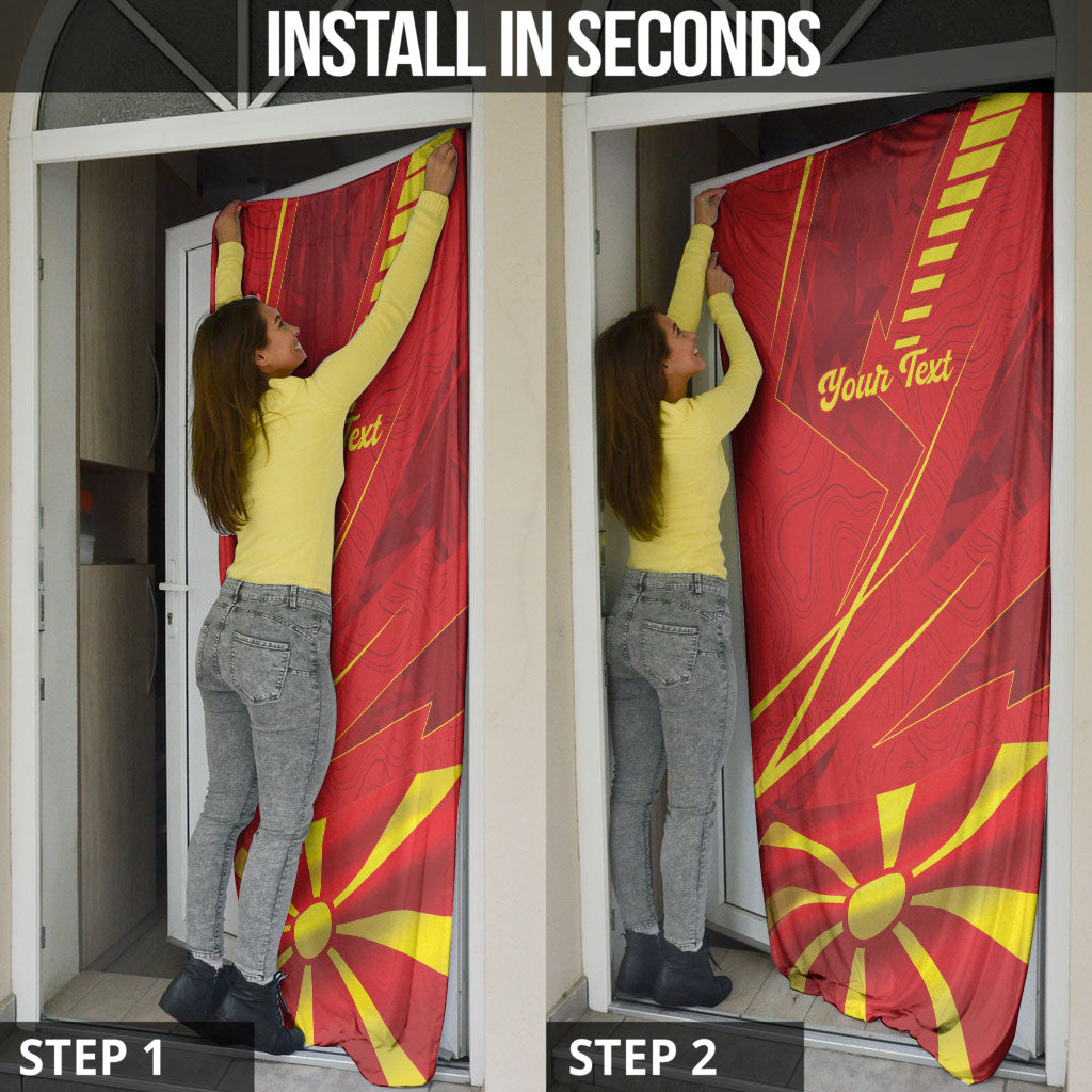 Personalised Macedonia Door Cover Flag Color Inspired