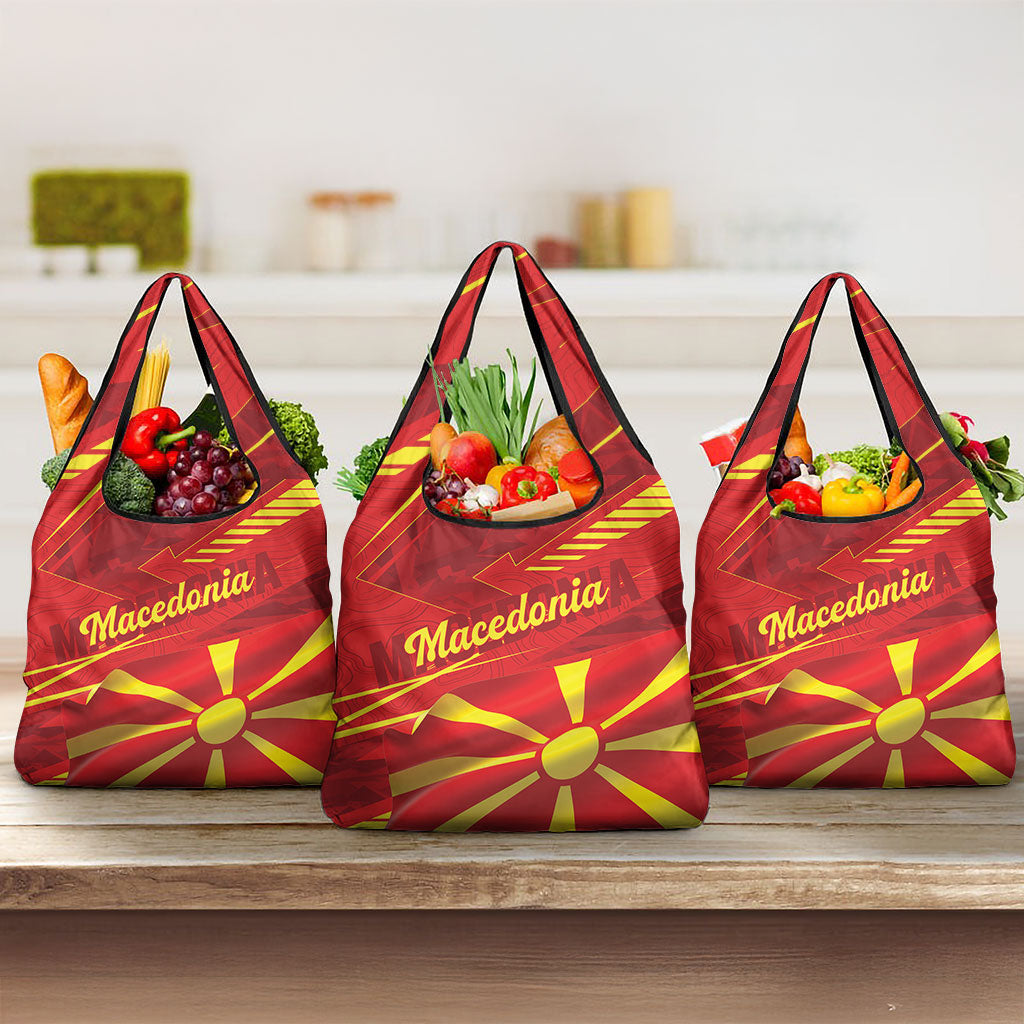 Macedonia Grocery Bag Flag Color Inspired