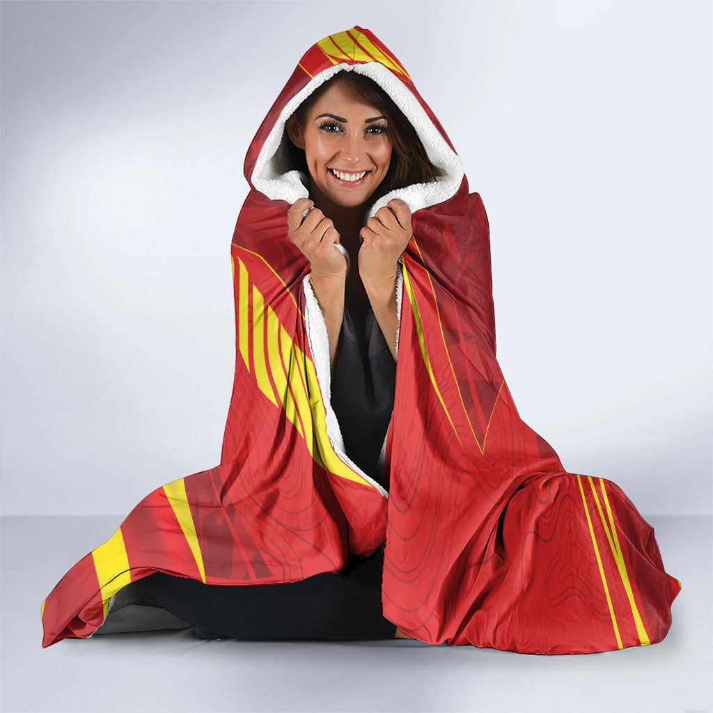 Macedonia Hooded Blanket Flag Color Inspired
