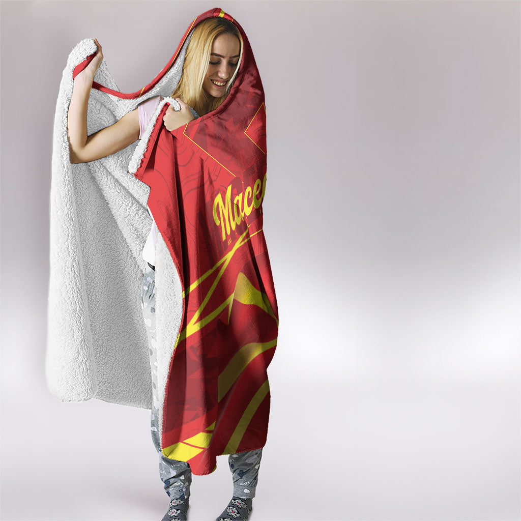 Macedonia Hooded Blanket Flag Color Inspired
