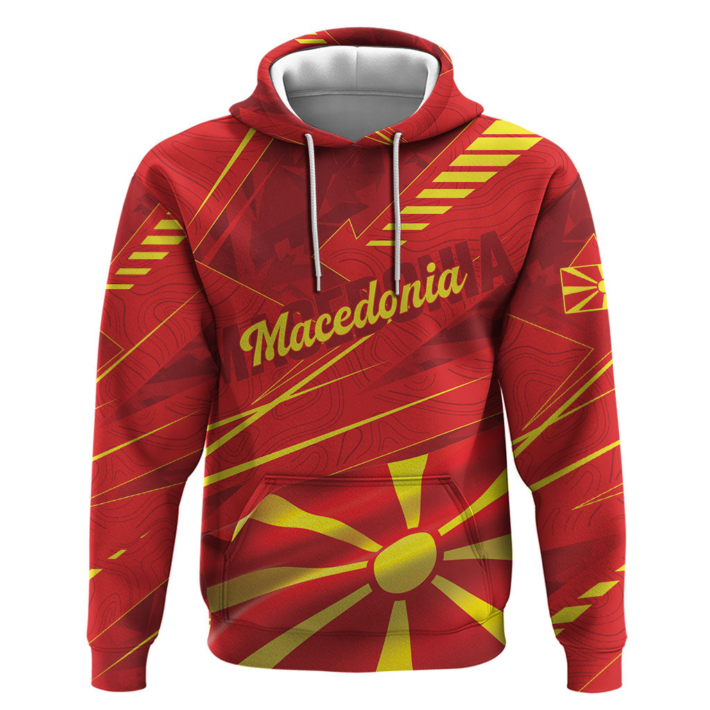 Personalised Macedonia Hoodie Flag Color Inspired