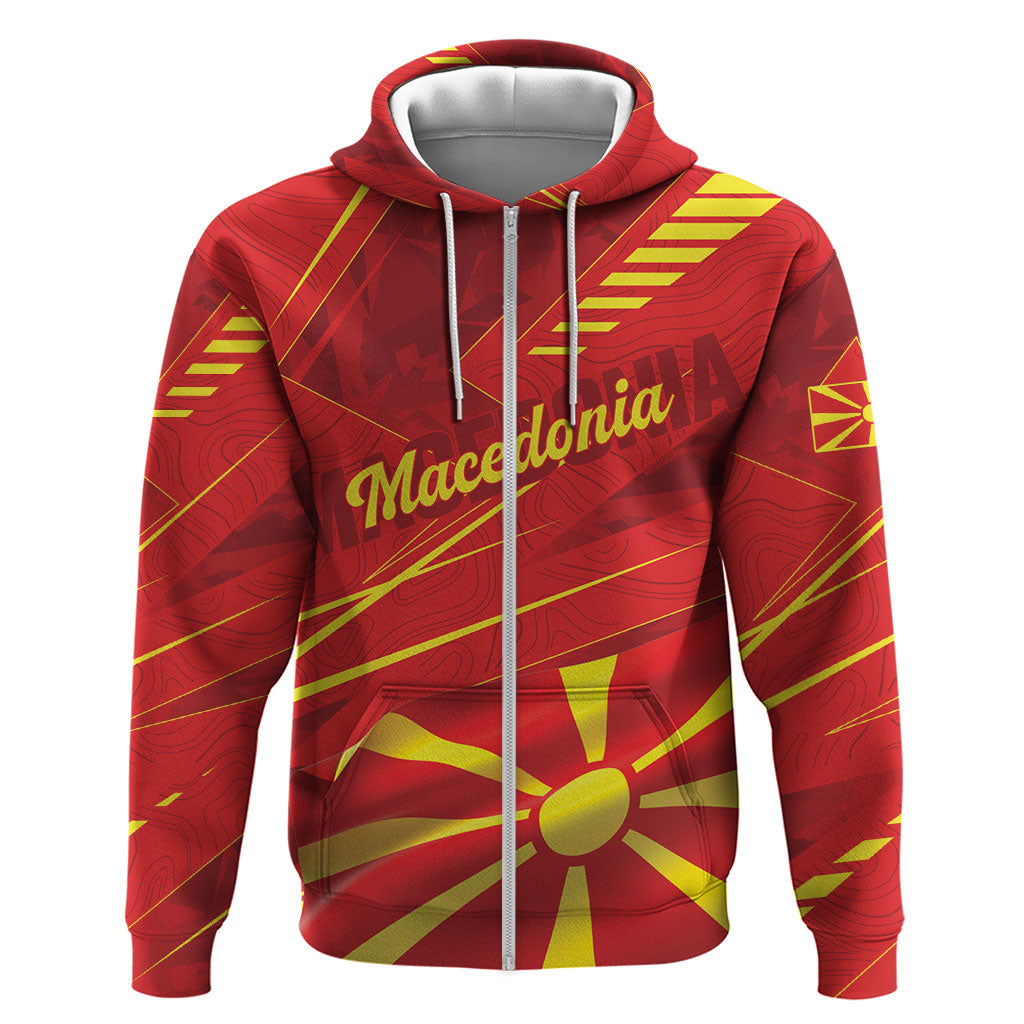 Personalised Macedonia Hoodie Flag Color Inspired