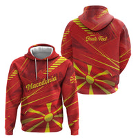 Personalised Macedonia Hoodie Flag Color Inspired