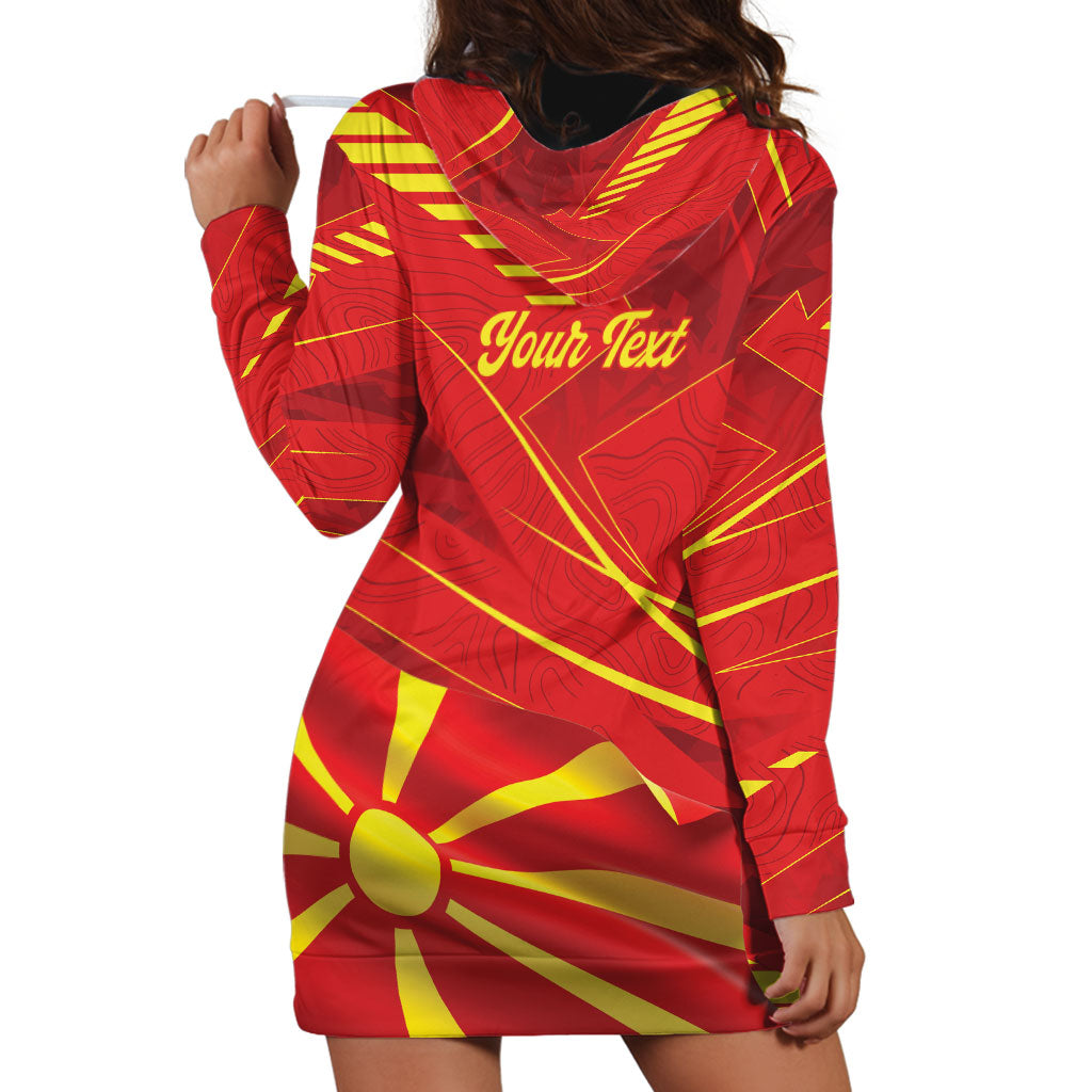 Personalised Macedonia Hoodie Dress Flag Color Inspired