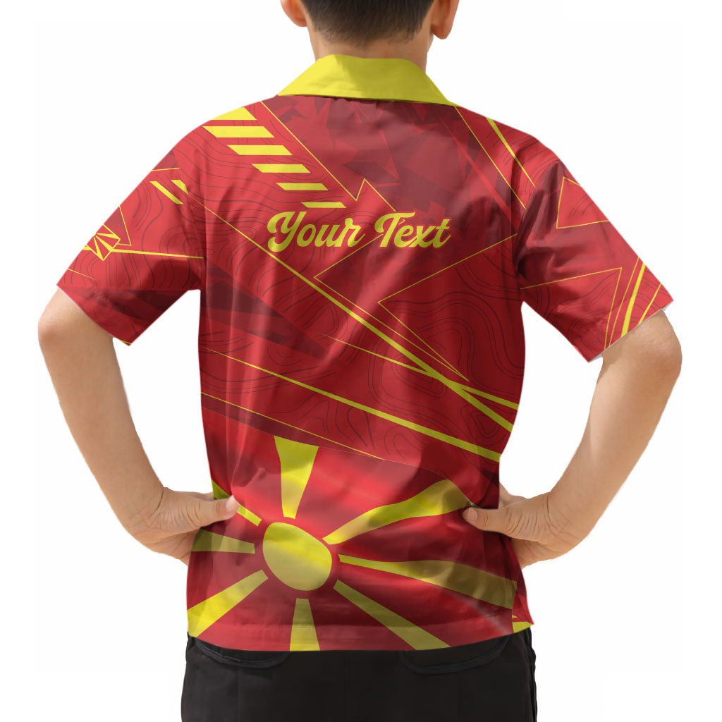 Personalised Macedonia Kid Hawaiian Shirt Flag Color Inspired