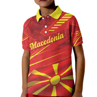 Personalised Macedonia Kid Polo Shirt Flag Color Inspired