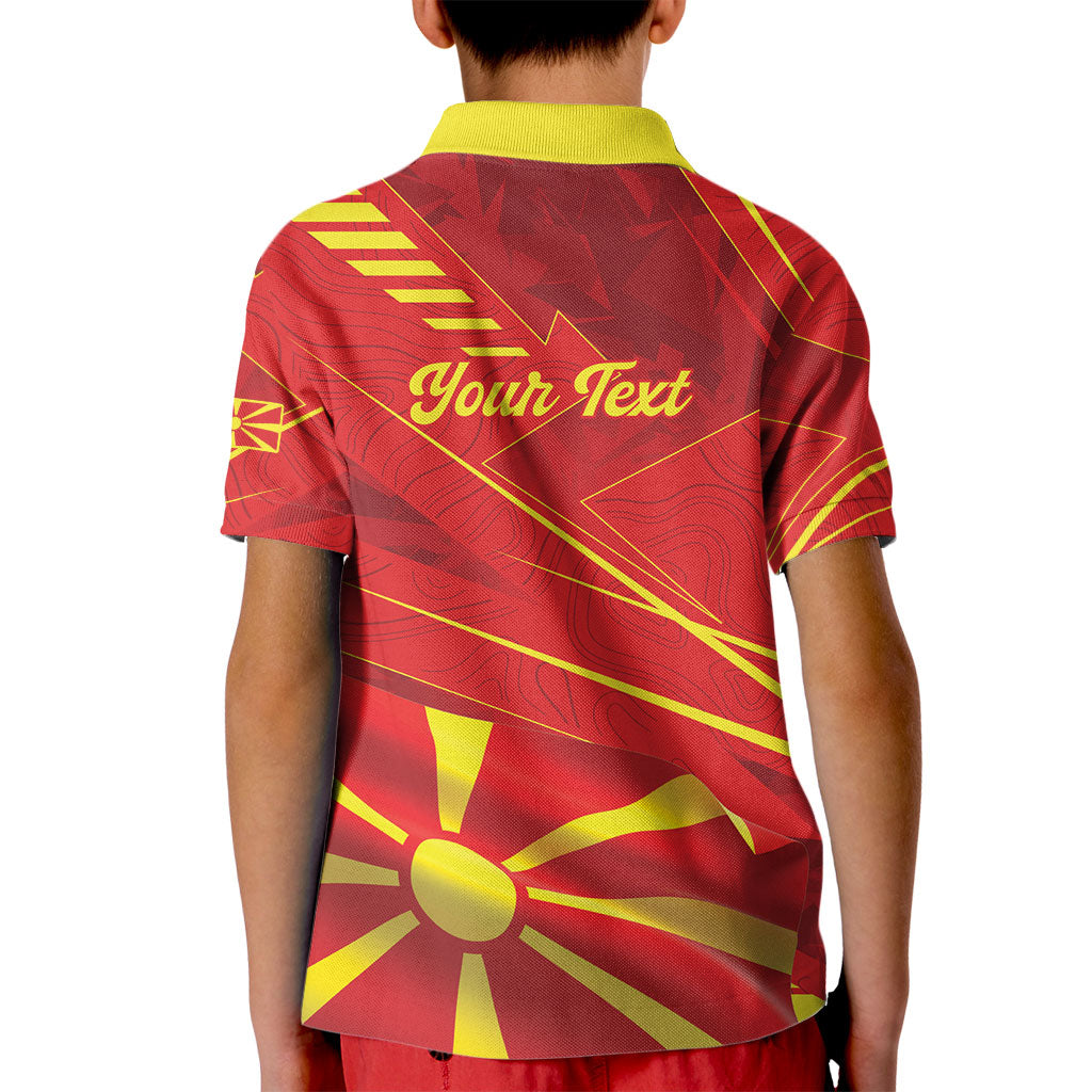 Personalised Macedonia Kid Polo Shirt Flag Color Inspired
