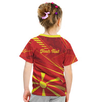 Personalised Macedonia Kid T Shirt Flag Color Inspired