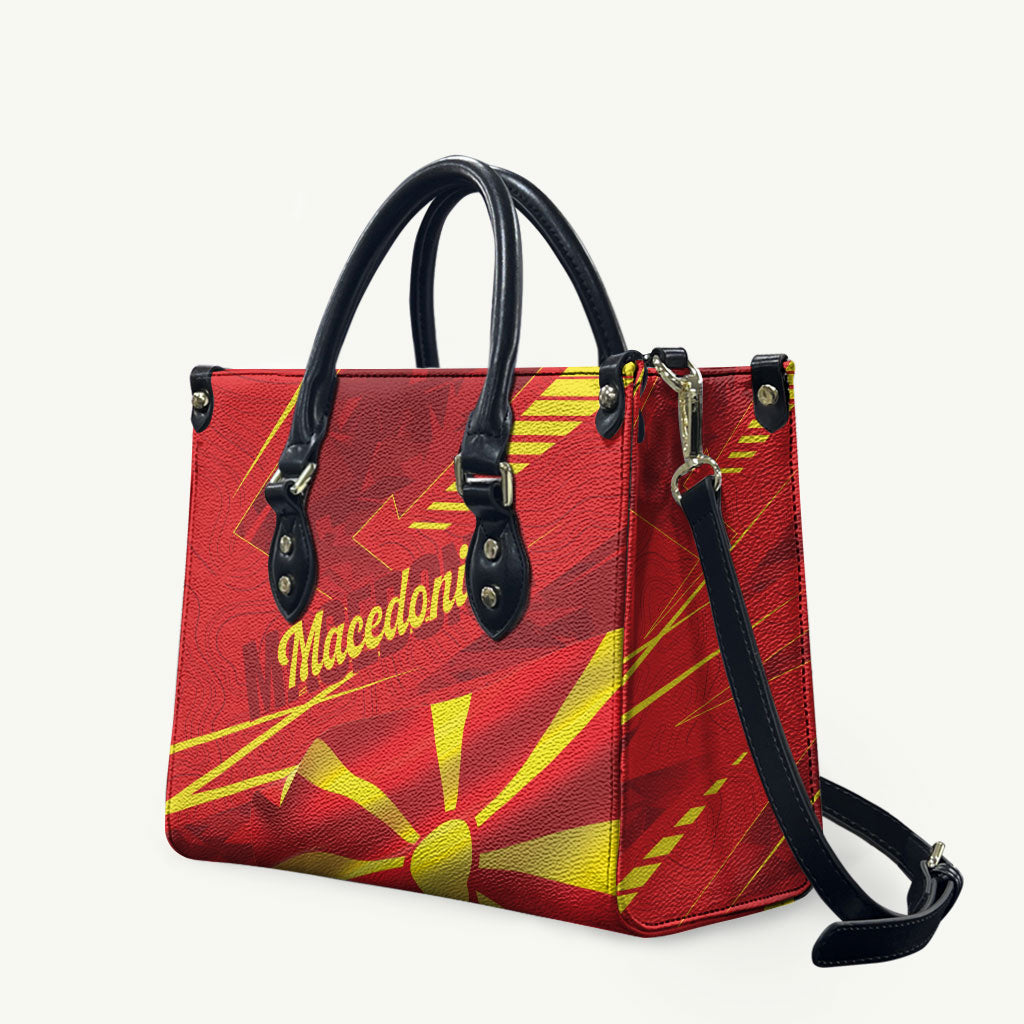 Macedonia Leather Bag Flag Color Inspired