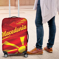 Macedonia Luggage Cover Flag Color Inspired