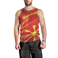 Personalised Macedonia Men Tank Top Flag Color Inspired