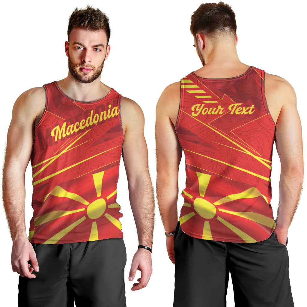Personalised Macedonia Men Tank Top Flag Color Inspired