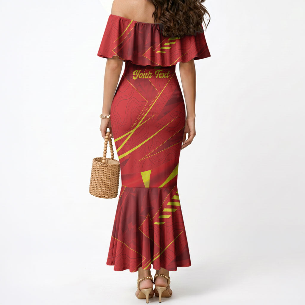 Personalised Macedonia Mermaid Dress Flag Color Inspired