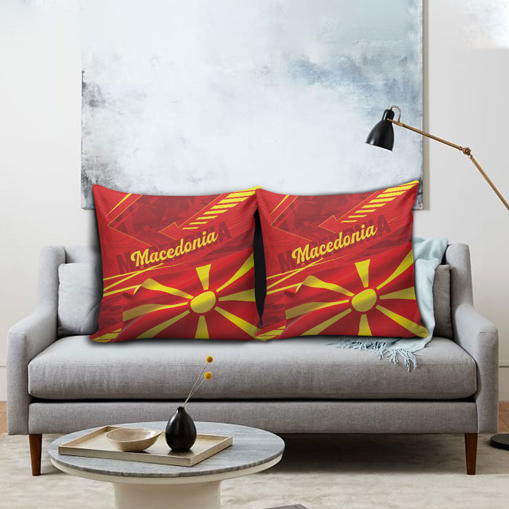 Macedonia Pillow Cover Flag Color Inspired