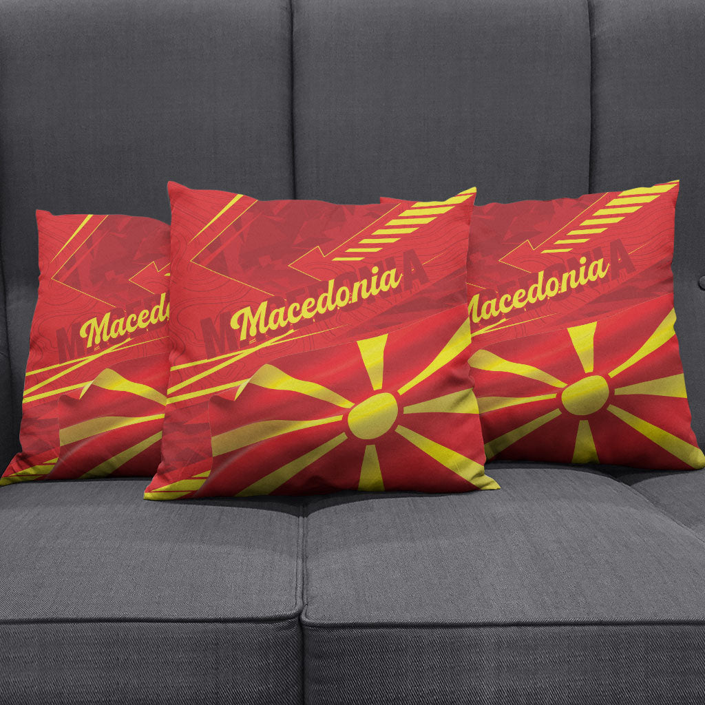 Macedonia Pillow Cover Flag Color Inspired