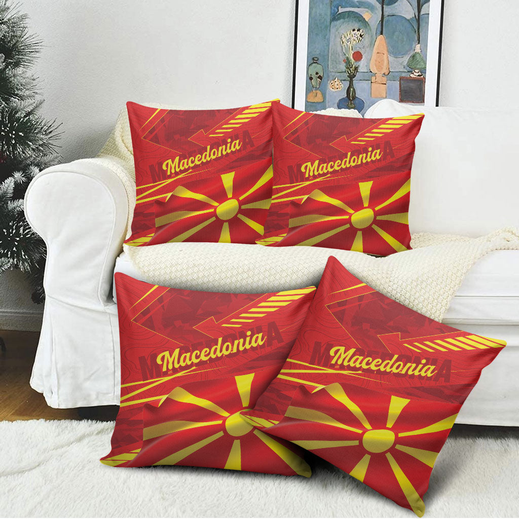 Macedonia Pillow Cover Flag Color Inspired