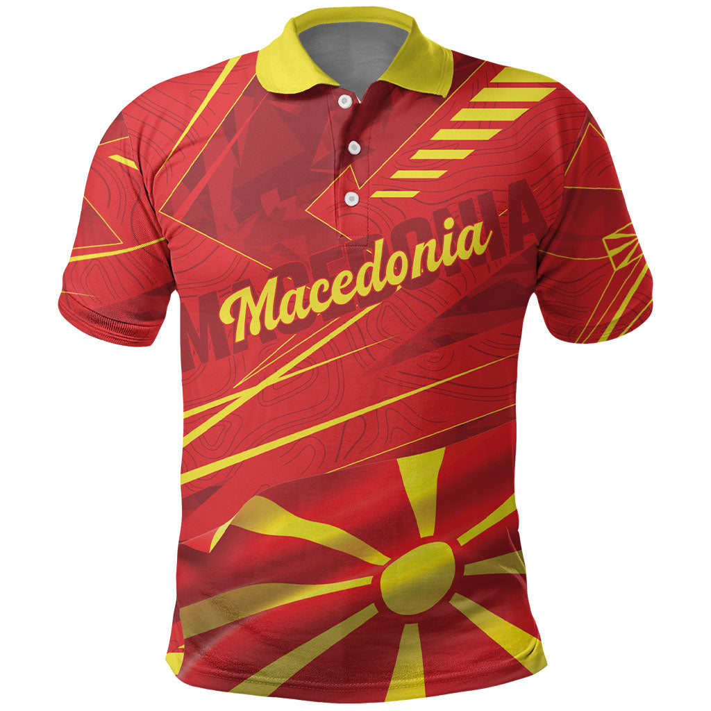 Personalised Macedonia Polo Shirt Flag Color Inspired