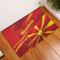 Macedonia Rubber Doormat Flag Color Inspired