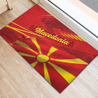 Macedonia Rubber Doormat Flag Color Inspired