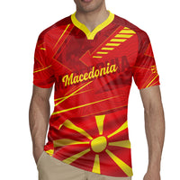 Personalised Macedonia Rugby Jersey Flag Color Inspired