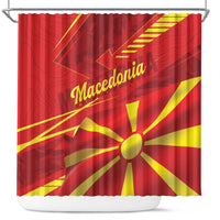 Macedonia Shower Curtain Flag Color Inspired