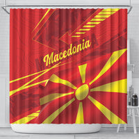 Macedonia Shower Curtain Flag Color Inspired