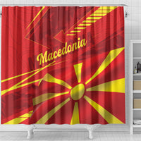 Macedonia Shower Curtain Flag Color Inspired