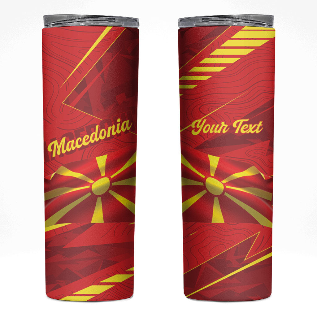 Personalised Macedonia Skinny Tumbler Flag Color Inspired