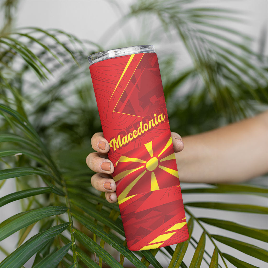 Personalised Macedonia Skinny Tumbler Flag Color Inspired