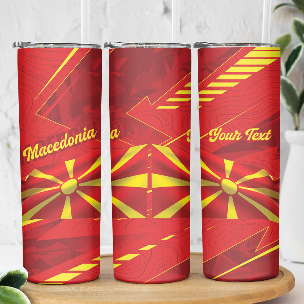 Personalised Macedonia Skinny Tumbler Flag Color Inspired