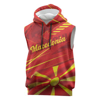 Personalised Macedonia Sleeveless Hoodie Flag Color Inspired