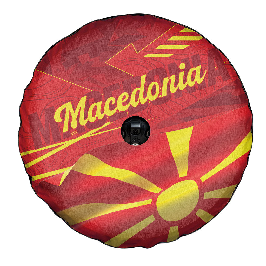 Macedonia Spare Tire Cover Flag Color Inspired