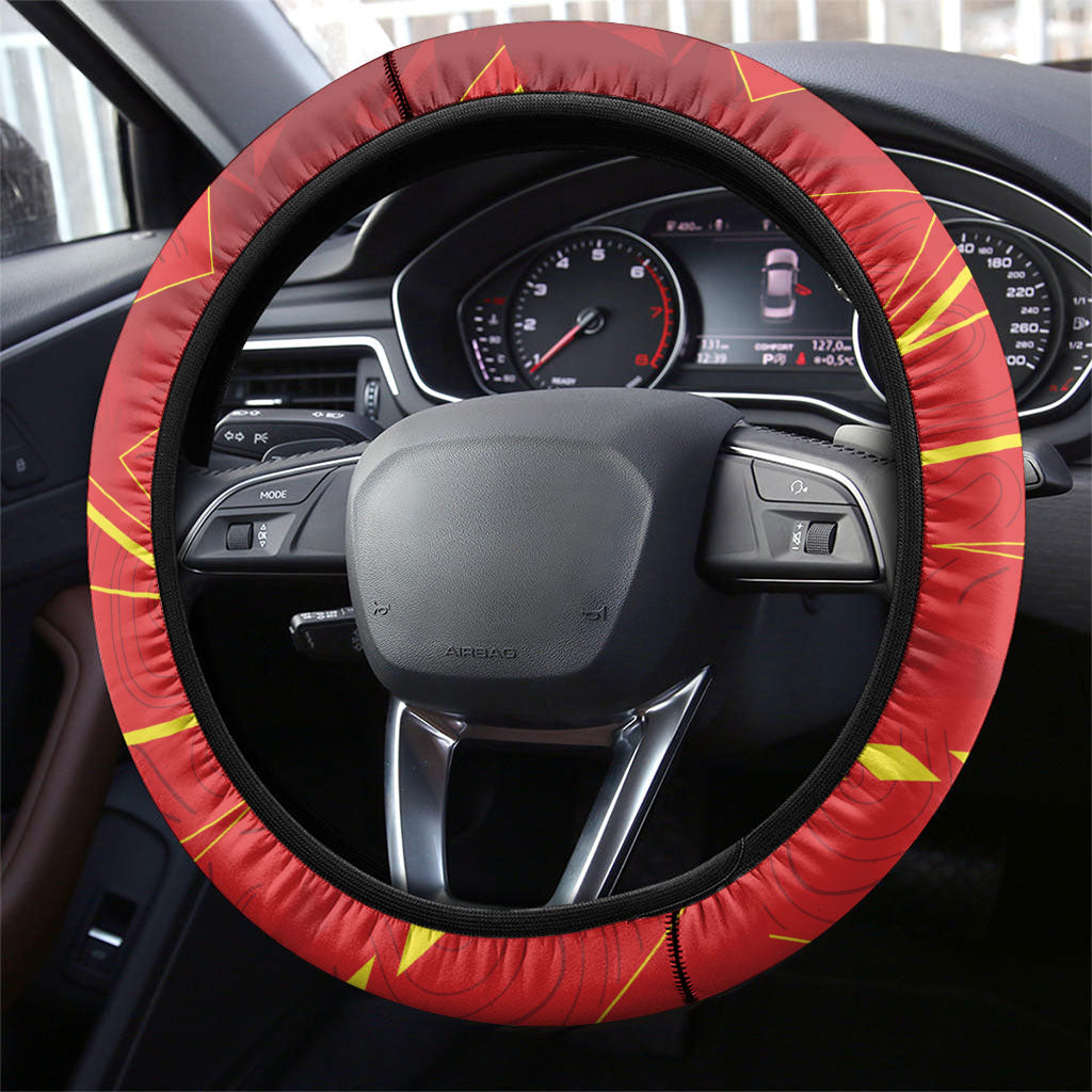 Macedonia Steering Wheel Cover Flag Color Inspired