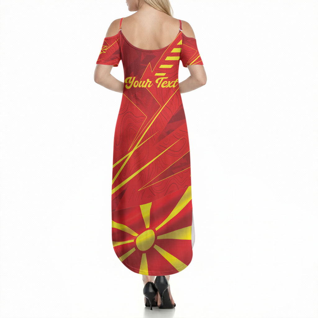 Personalised Macedonia Summer Maxi Dress Flag Color Inspired