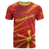 Personalised Macedonia T Shirt Flag Color Inspired
