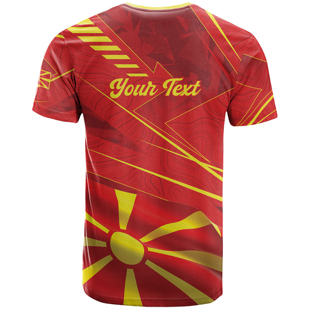Personalised Macedonia T Shirt Flag Color Inspired