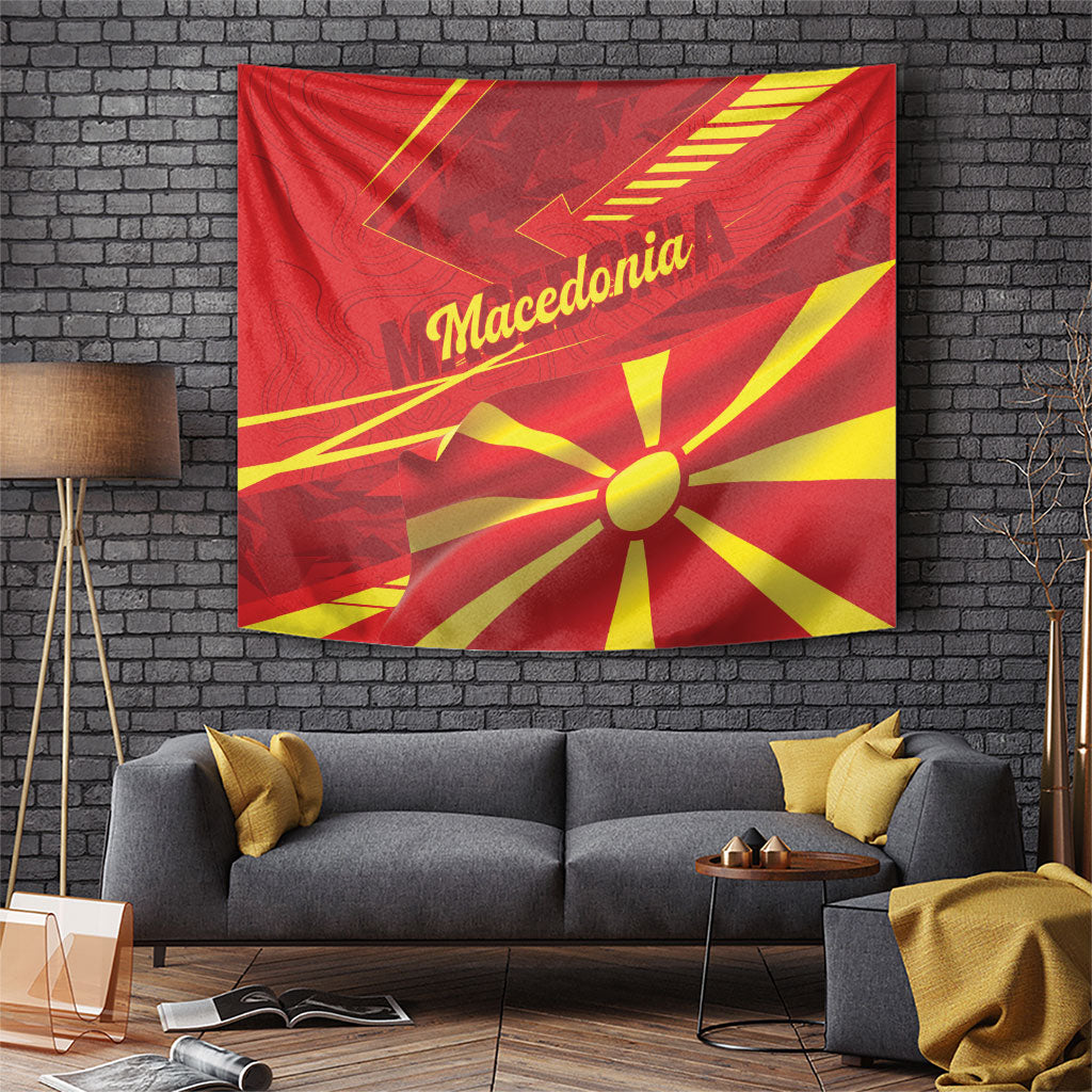 Macedonia Tapestry Flag Color Inspired
