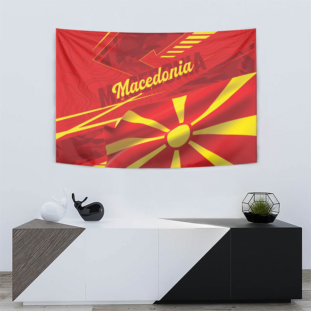 Macedonia Tapestry Flag Color Inspired