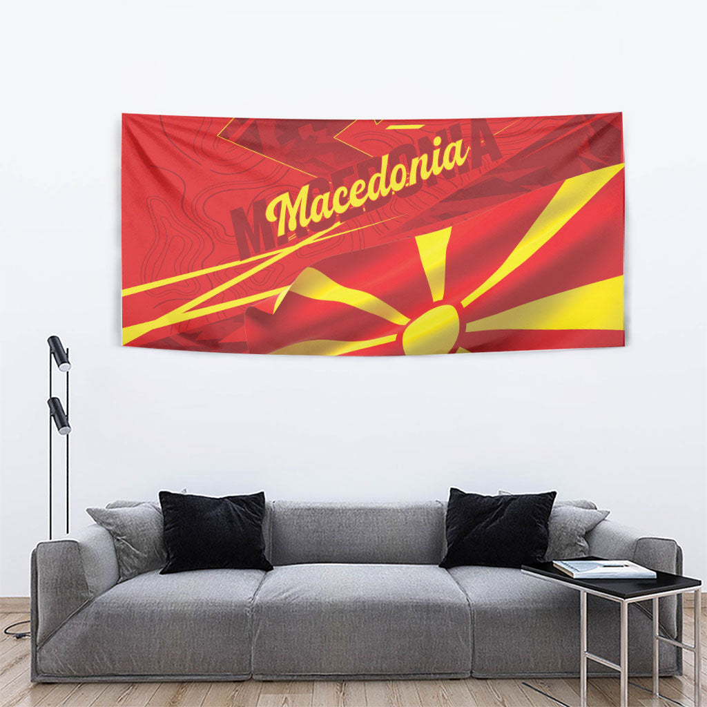 Macedonia Tapestry Flag Color Inspired
